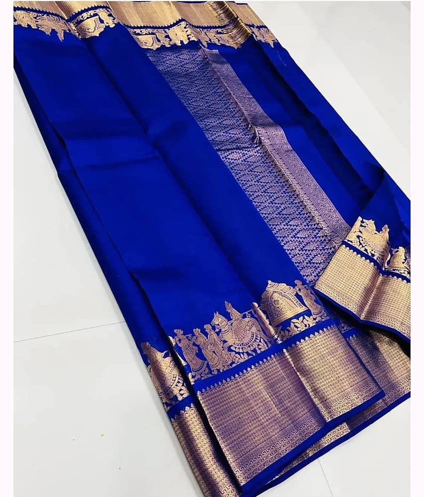 fab woven Art Silk Woven Design Kanjeevaram Sarees With Unstitched Blouse Piece ( Wine )