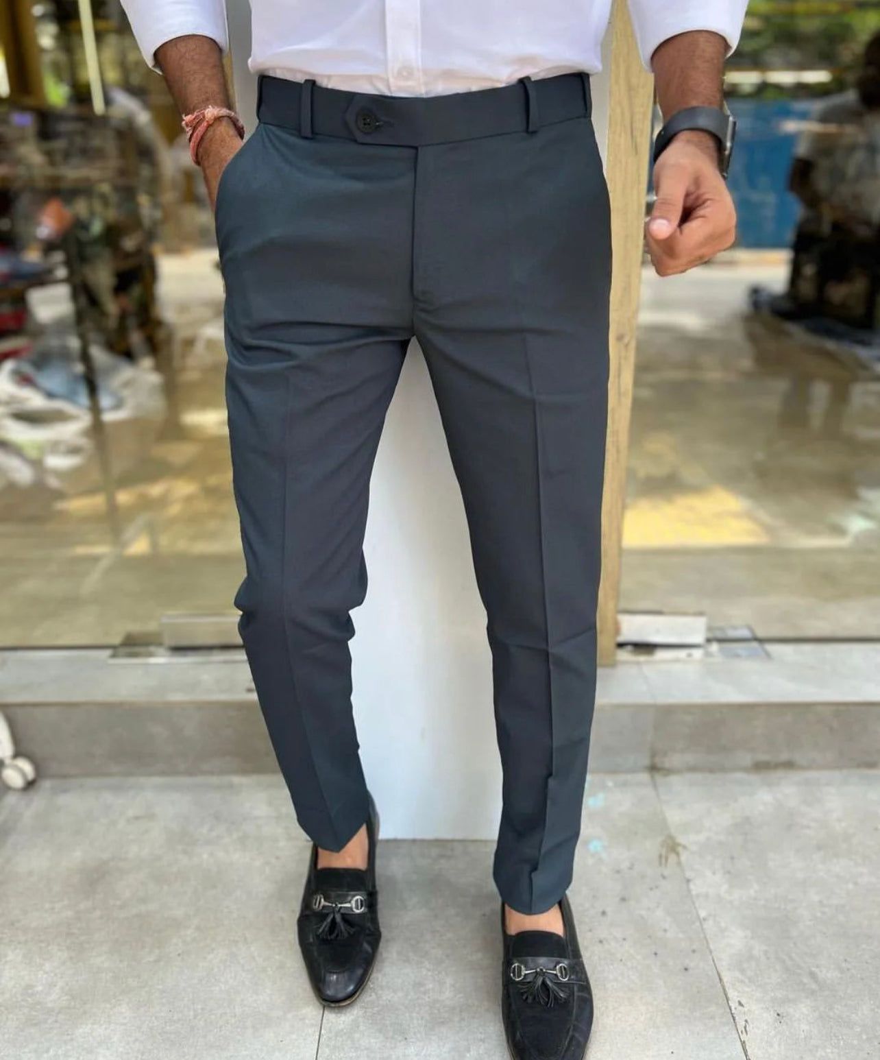 DARK GREY WAIST ADJUSTABLE TROUSER-28
