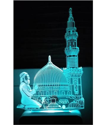 Ajanta Macca Madina  Islamic code 2109 3D ( PEN STAND FREE ) Night Lamp - Pack of 1