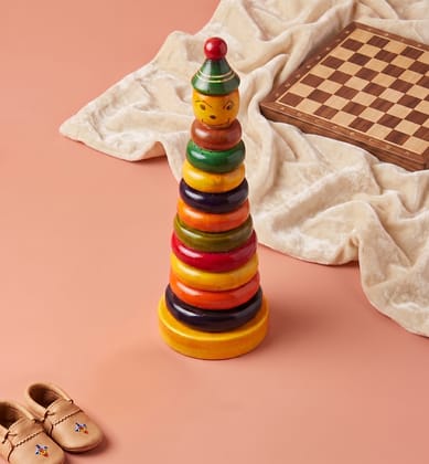 Handcrafted Wooden Stacking Ring Toy