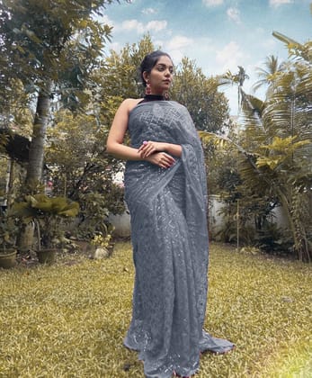 Silver Saree