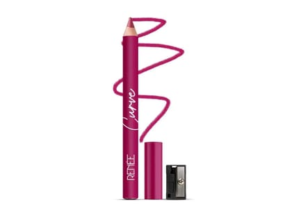 RENEE Curve Lip Liner With Sharpener - Matte Finish, Long-lasting, Richly Pigmented - Berry Crush