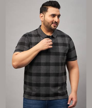 AUSTIVO Pack of 1 Cotton Blend Regular Fit Checks Half Sleeves Men's Polo T Shirt ( Multicolor )