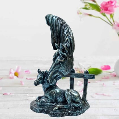 Blue Tinted Horse and Foul