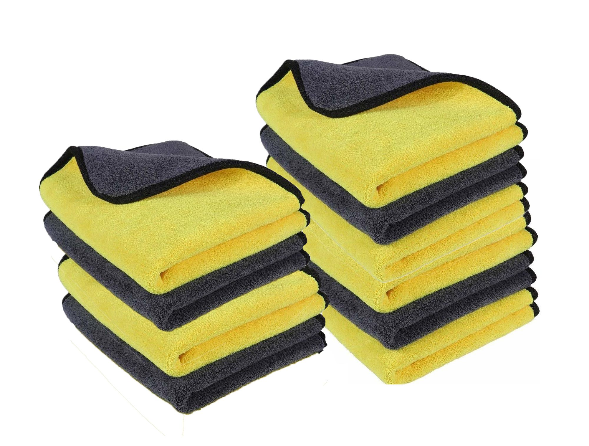 Rudra Microfiber Cleaning Cloths, 600gsm Ultra-Thick Drying Towel Car, Home Polishing Dry Microfiber Cleaning Cloth (10 Units)