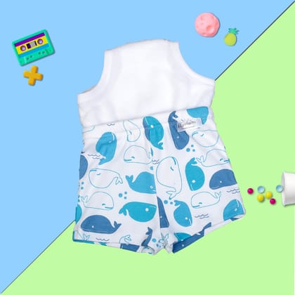 Snugkins Potty Training Shorts for Toddlers,Boys & Girls 100% Cotton - Pack of  1 - Whale-Size 1 (1-2 years) / 1