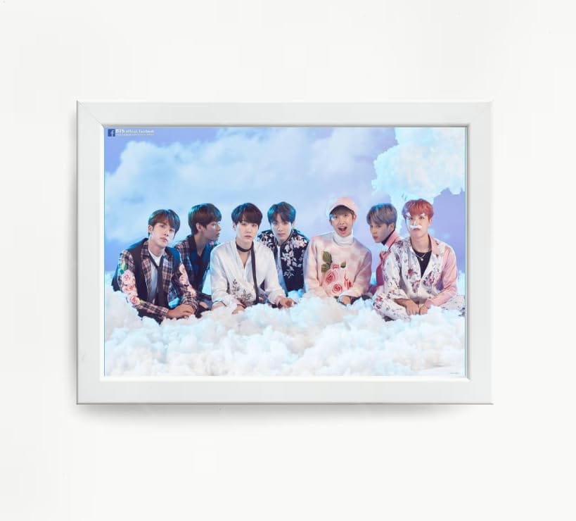 NOKKES Bts Army Bangtan Boy V suga J-Hope Jungkook Jin Jimin Rm 5X7 Inch Size Photo Frame Photo Home Office_EQW258