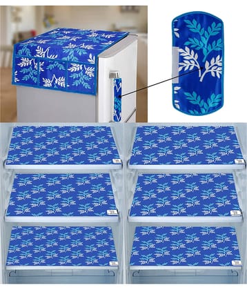 E-Retailer Set of 8 PVC Blue Fridge Top Cover