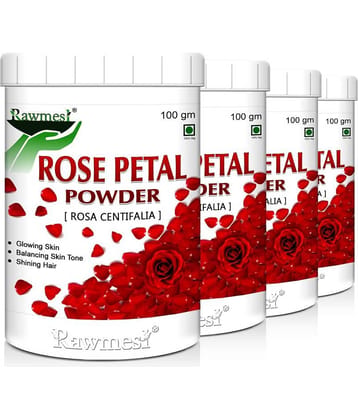Rawmest 100% Natural Rose Petals Powder 400 Gm Pack of 4