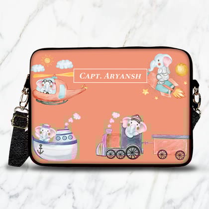 Captain Ellie Kids Laptop Bag-Orange / 13.3"
