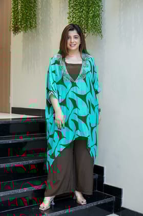 Heera Printed Three Piece Cord Set-L