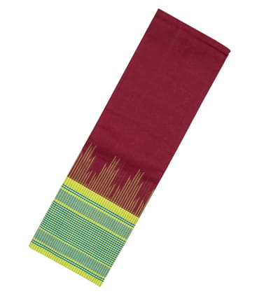 Crimson Handloom Rasipuram Cotton Saree With Contrast Border-RA2388-Crimson