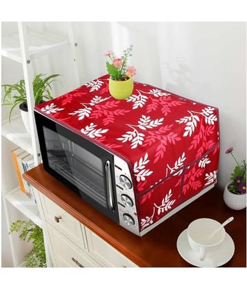 E-Retailer Single Poly-Cotton Maroon Microwave Oven Cover -