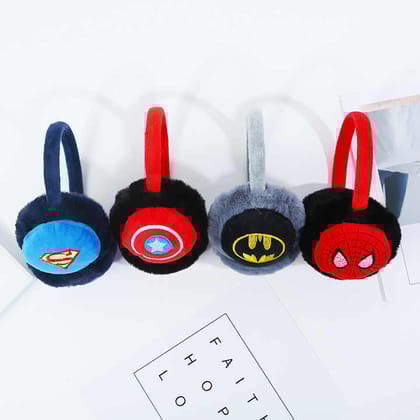 Boys Earmuffs Soft Plush Padded Knitted Design (Random)