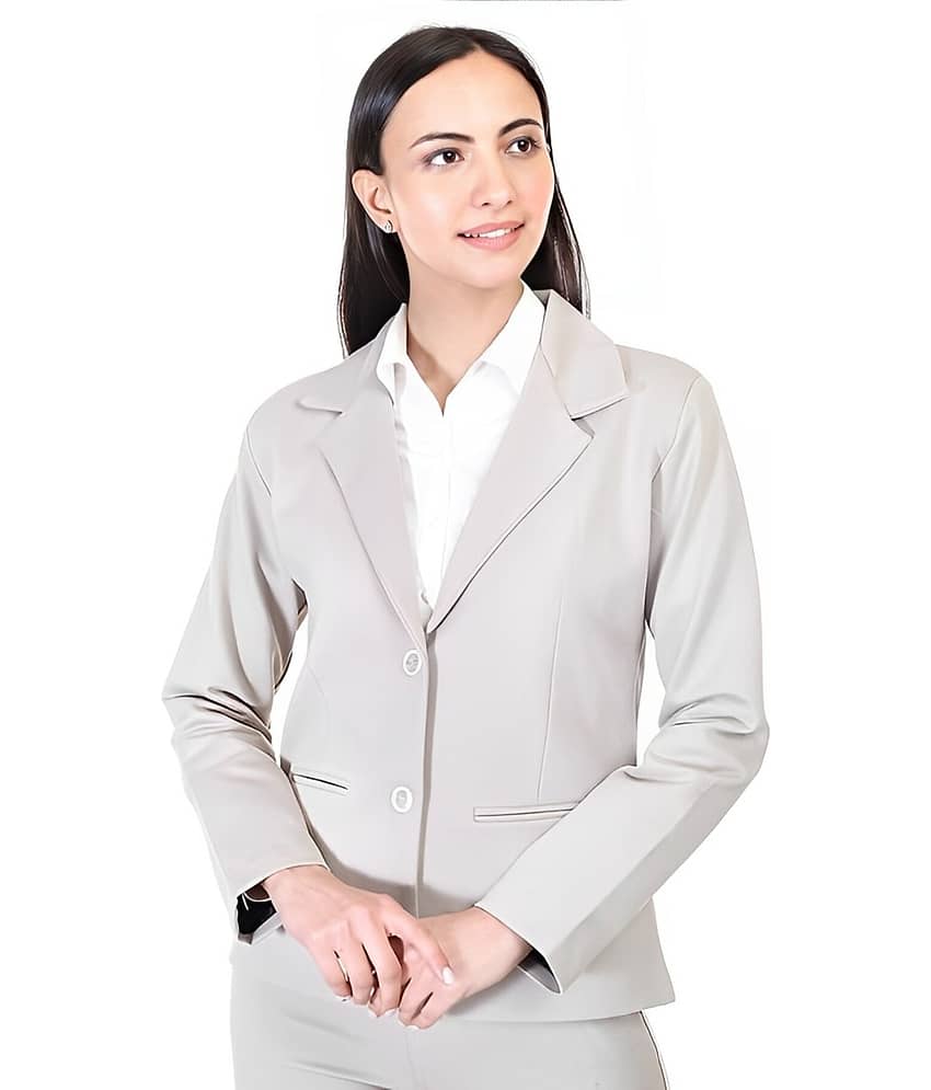 PLUS PARADISE - Cotton Blend Grey Blazers