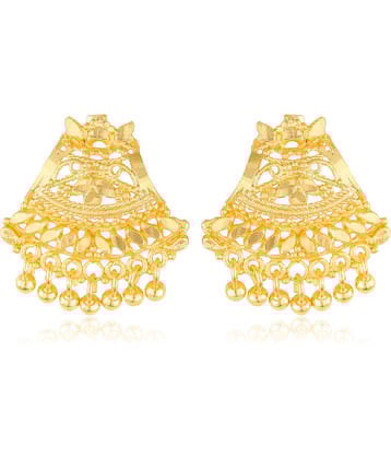 Vighnaharta Allure Glittering Gold Plated Screw back alloy dangler studs Earring for Women and Girls   [VFJ1640ERG ]
