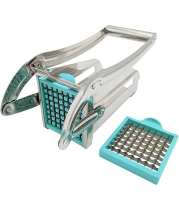 Beezy Stainless Steel Potato Chipser French Fries Chips Maker Machine Snacks Finger (Silver)