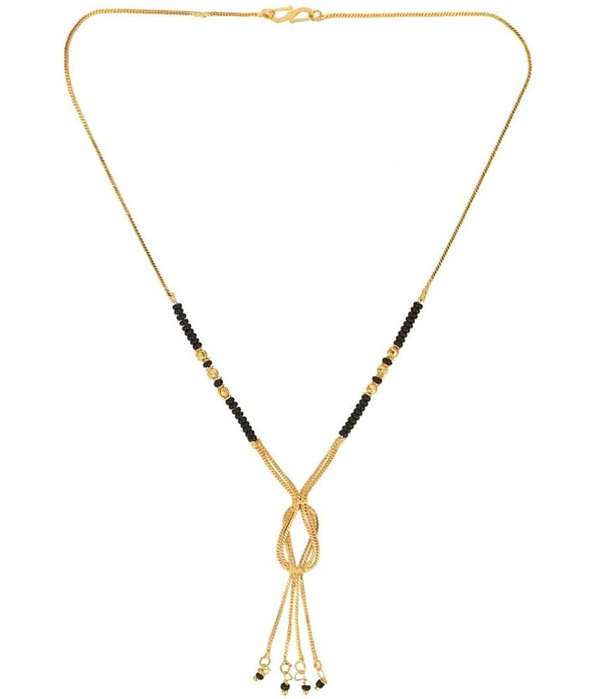 AanyaCentric Golden Mangalsutra ( Pack of 1 )