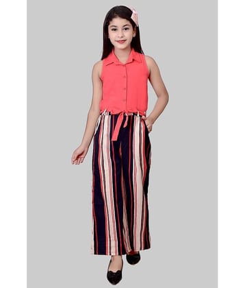 Arshia Fashions Girls Cotton Blend Jumpsuit ( Pack of 1 , Blue )