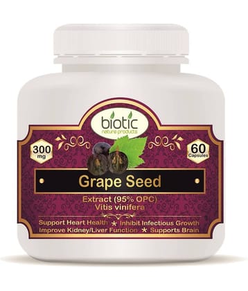Biotic Grape Seed Extract 300 mg Veg Capsule 60 no.s