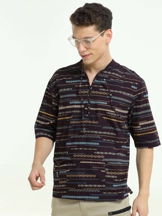 Mocha Essence Brown Drop Shoulder Kurta-S / Brown