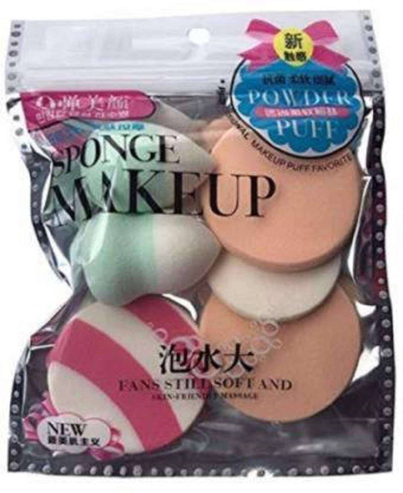 Elecsera 6 in 1 makeup sponge and Puff set for make up ()