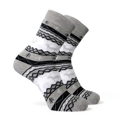 GREY- NEW REINDEER EDITION-Pack of 1-Pair