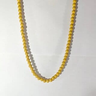 Golden Yellow Bead Mala  Elegant Handmade Creation