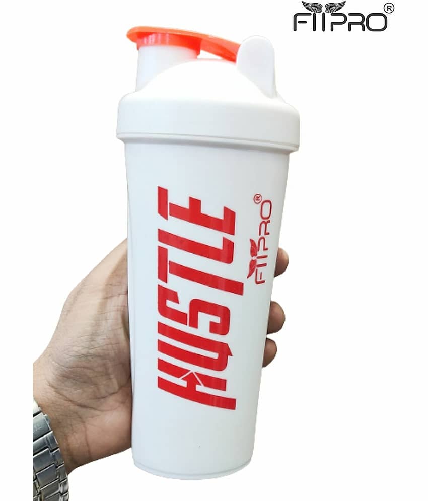 FitPro Plastic White 700 mL Shaker ( Pack of 1 )