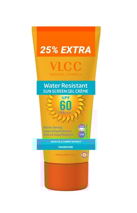 VLCC Water Resistant SPF 60 PA+++ Sunscreen Gel Cream 100 g with 25 g Extra