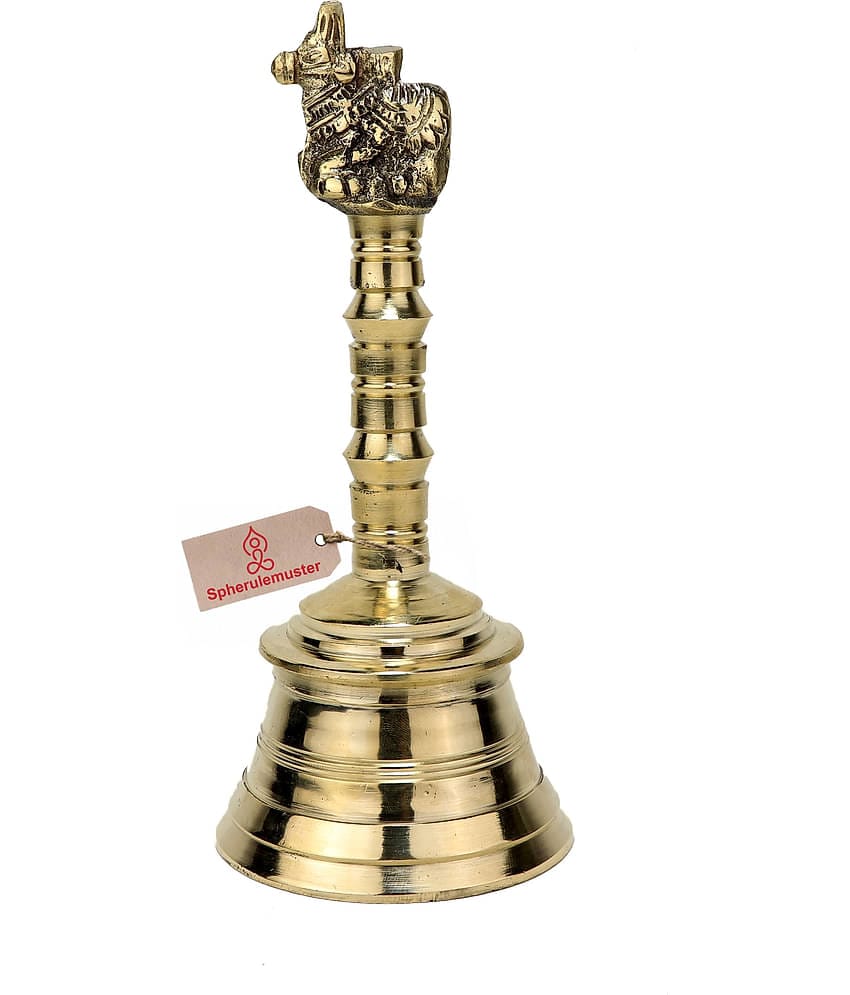Spherulemuster Pooja Bell Nandi Shape Brass Material ( Pack of 1 )