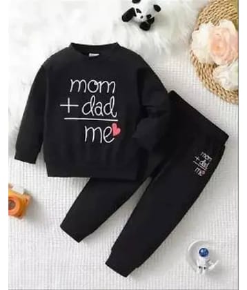 kukke Pack of 1 Boys Cotton T-Shirt & Pants Set ( Black )