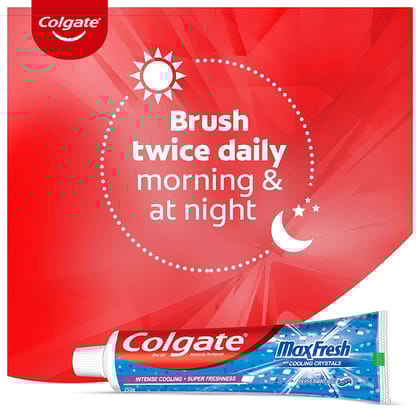 Colgate Maxfresh Toothpaste, Blue Gel Paste With Menthol For Super Fresh Breath, 150G (Peppermint Ice)