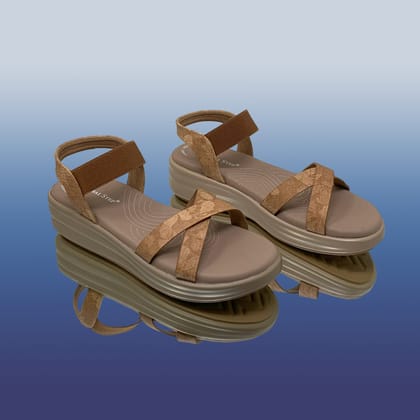 Comfy Platform Sandals-TAN / 36
