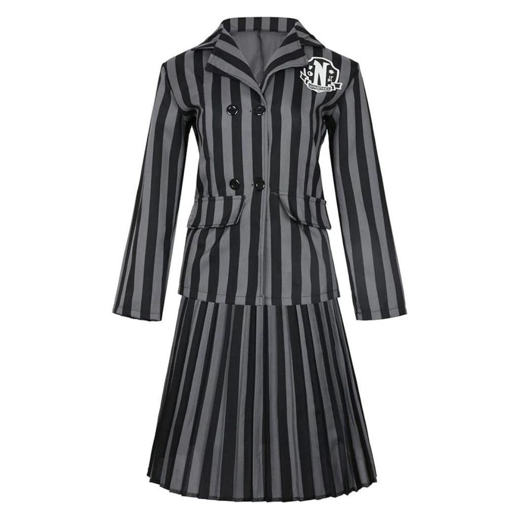 Wednesday Gray Blazer & Skirt Costume - Size L - Age 8 to 10 Yr - Party and Festive Needs | Buy online on ZillyBuy