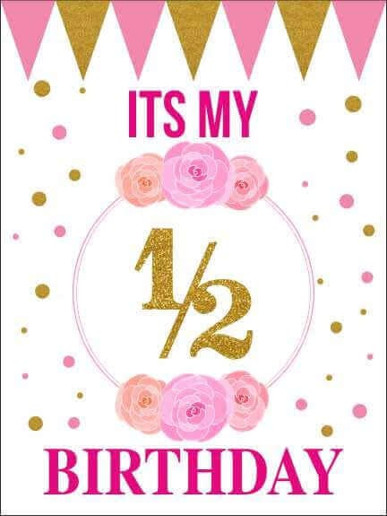 It's My 1/2 Birthday Pink Hanging Decor - 1PC - Party and Festive Needs | Buy online on ZillyBuy