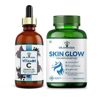 Dr. Ayuveda Vitamin C Capsules & Serum For Radiant Skin