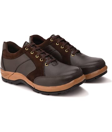Enrich Field Mid Ankle Brown Safety Shoes