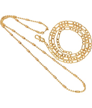 AanyaCentric Combo of 2 Gold Plated 28inches Long Fashion Chain