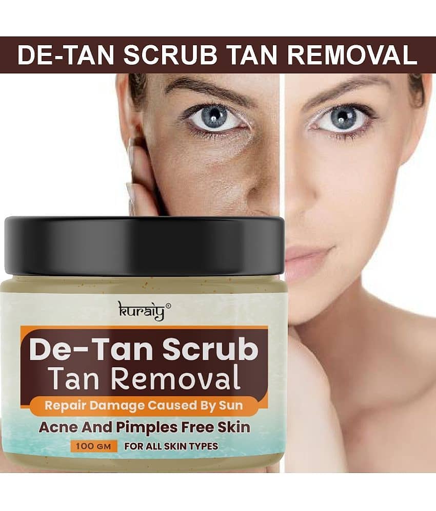 KURAIY De-Tan Face Scrub Tan Removal Face Scrub Suitable for All Skin Types 100g