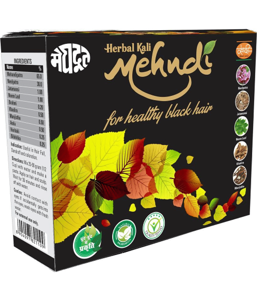 Meghdoot Herbal Kali Mehendi Henna 60 g Pack of 5