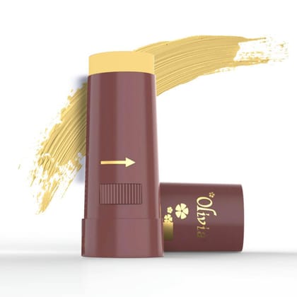 Olivia Instant Waterproof Makeup Stick with SPF 12-07 Linning Yellow | 3-in-1 Foundation, Concealer & Moisturizer | Sweatproof, Long-Lasting Base Makeup | Evens Skin Tone & Hides Blemishes Olivia Instant Waterproof Makeup Stick with SPF 12-07 Linning Yel