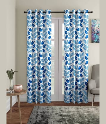 Cortina - Nature Printed Room Darkening Eyelet Curtain-5 Ft-pack of 2