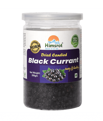 Himsrot Dried Black Currant Healthy Whole Dry Berries from Himalayas 100% Natural Sun Dried, 200g
