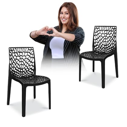 MAHARAJA Plastic Chair Set | Plastic Chair for Home, Living. Dining Room Office Kitchen Restaurant Canteen Hotel Garden, Strong and Sturdy Structure Chair with Arm Rest