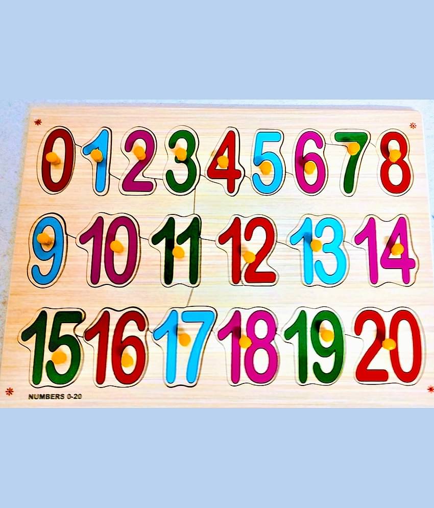 PETERS PENCE- WOODEN NUMBER LEARNING PUZZLE BOARD FOR KIDS PRE PRIMARY EDUCATION