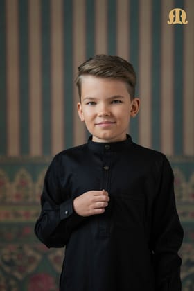 Terfi Kali Kurta Black 2.0 For Kids-1