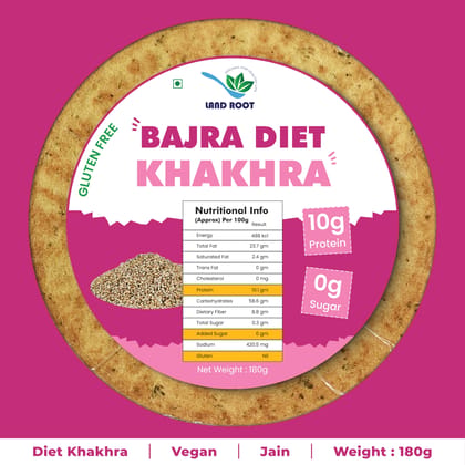 Land root -JBajra Methi Diet Khakhra Gluten Free Land root -JBajra Methi Diet Khakhra Gluten Free