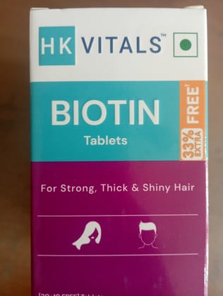 HK vitals biotin tablets for strong thick & shiny hair 30n