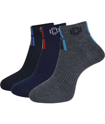 Dollar Cotton Blend Men's Colorblock Black Ankle Length Socks ( Pack of 6 )